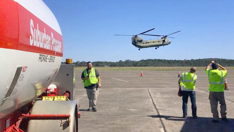 helicopter taking off