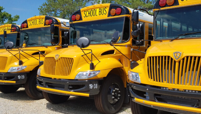 fleet of school buses