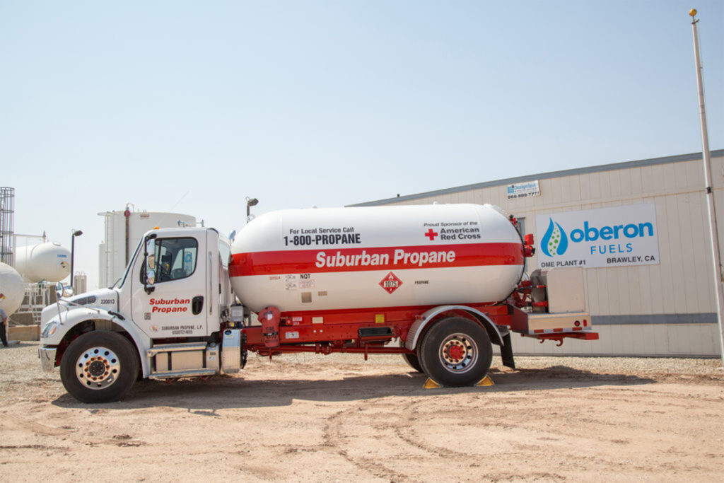 Suburban Propane truck at Oberon plant