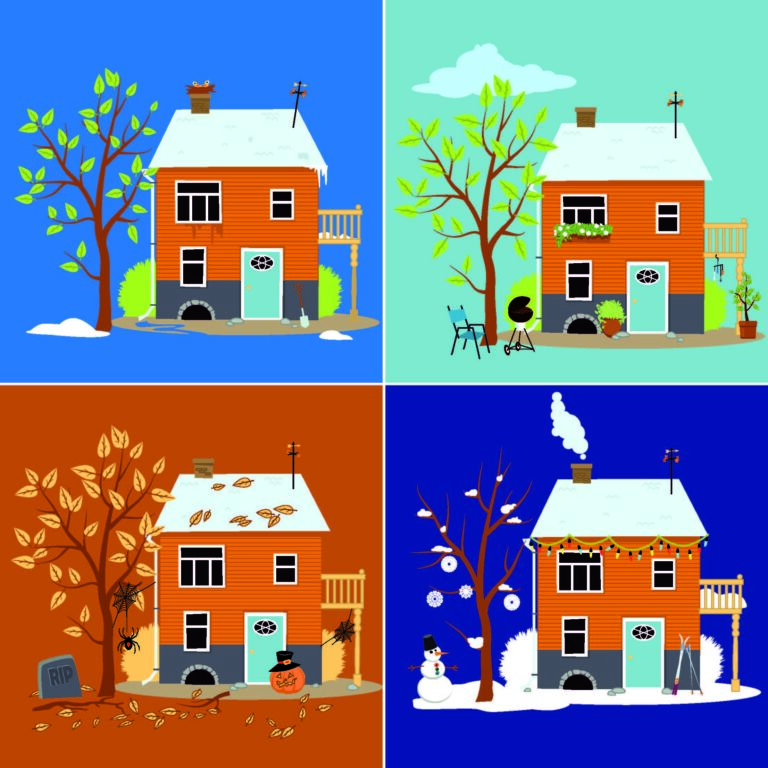 illustrated houses
