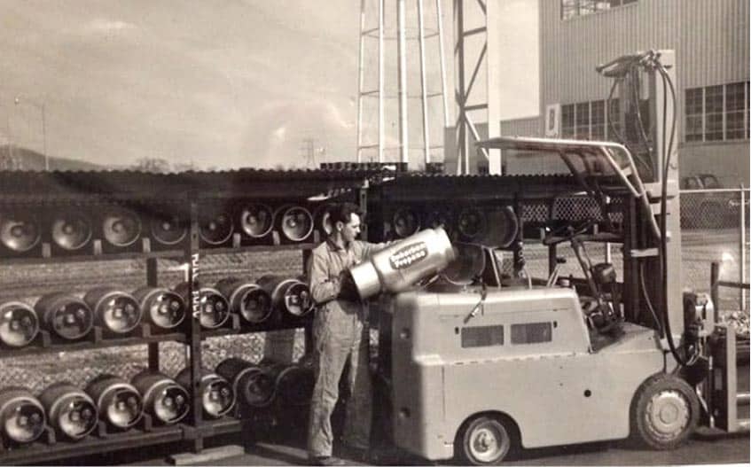 vintage propane forklift