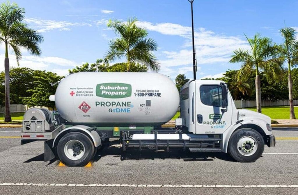 Suburban Propane rDME bobtail truck