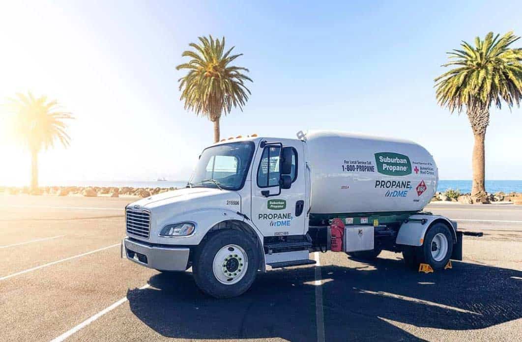 Suburban Propane truck at the beach