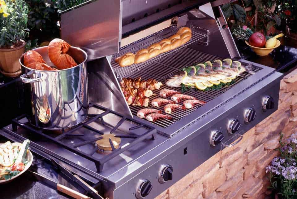 food on a BBQ