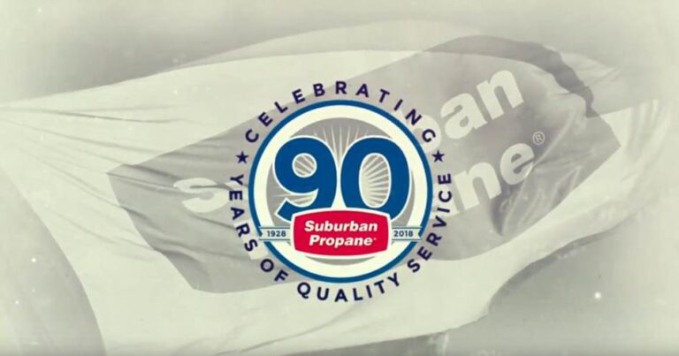 Suburban Propane 90th Anniversary logo