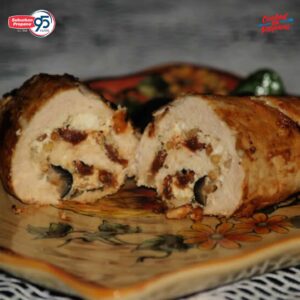 grilled raisin stuffed chicken rolls