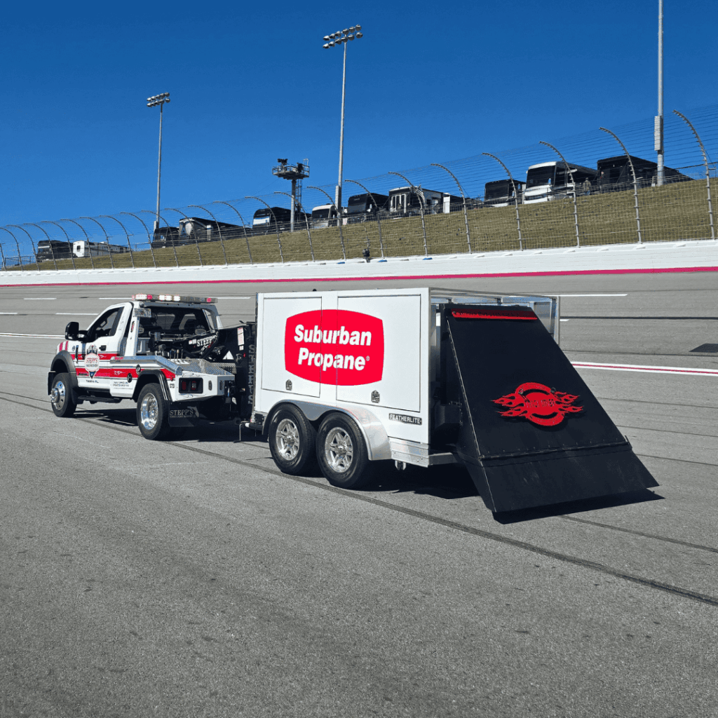 Suburban Propane branded track dryer