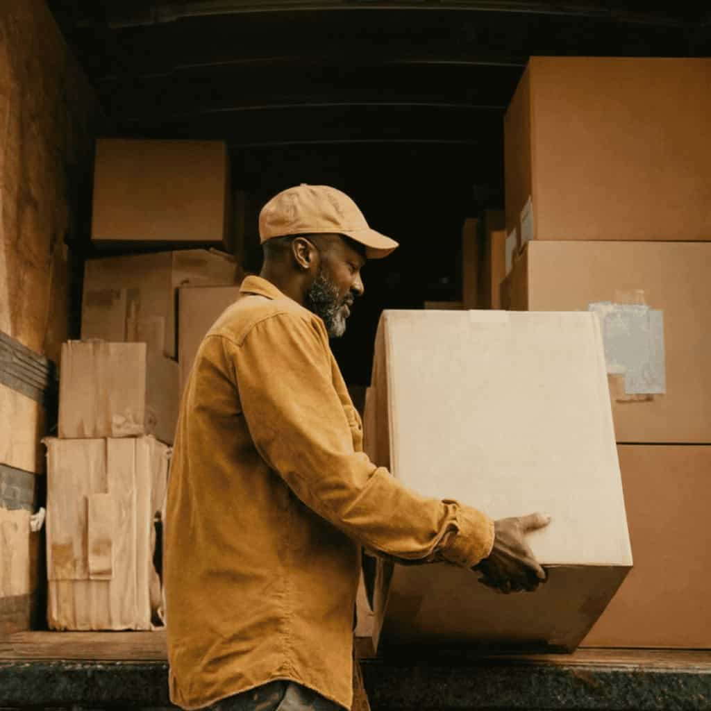 man making deliveries